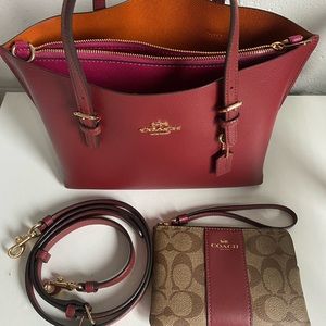 Coach bag with matching wallet